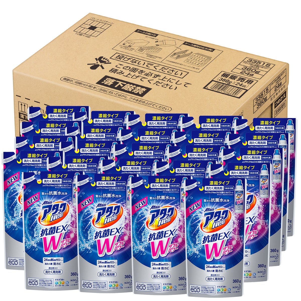 アタックNeo抗菌EX Wパワー 360g×24袋